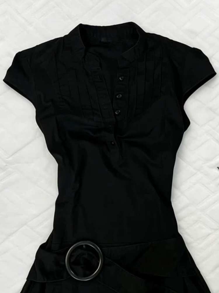 Vintage Style Black Slim Fit P - Corset Waist Cinch ulasan dan harga