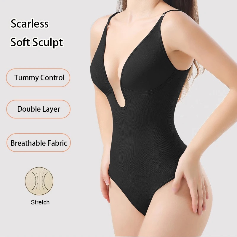 Women's Backless Bodysuit Shap - Shapewear Bodysuit Firm ulasan dan harga